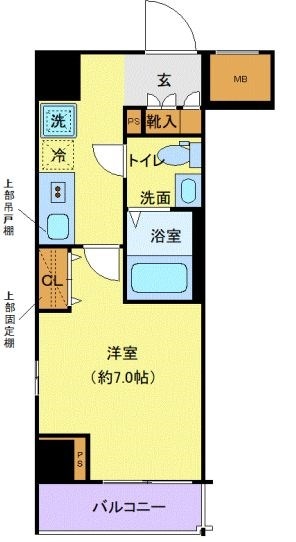 蓮沼駅 徒歩2分 7階の物件間取画像