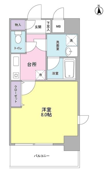 品川駅 徒歩14分 7階の物件間取画像