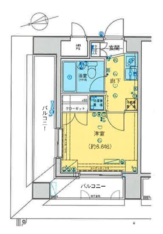 池袋駅 徒歩10分 7階の物件間取画像