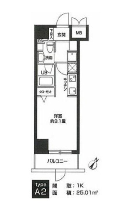 カスタリア用賀の物件間取画像