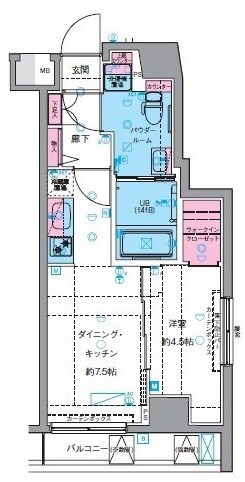 東中野駅 徒歩9分 4階の物件間取画像