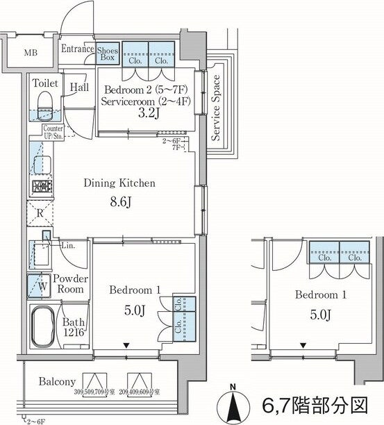 梅屋敷駅 徒歩5分 2階の物件間取画像