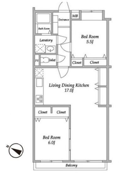 ガーデンハウス千歳船橋の物件間取画像