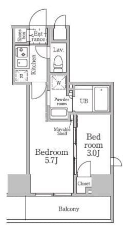 三軒茶屋駅 徒歩6分 9階の物件間取画像