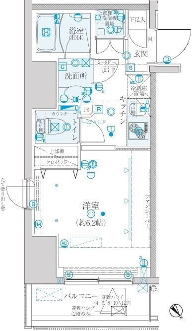 クレイシア五反田駅前の物件間取画像