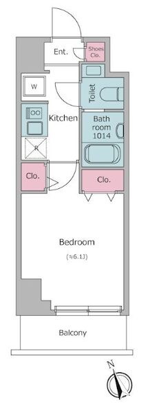 レジディア南品川プレイスの物件間取画像