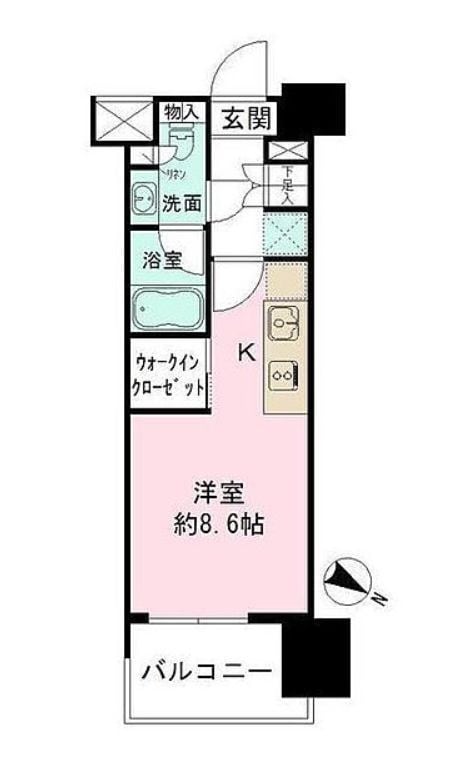 ザ・パークハビオ目黒の物件間取画像