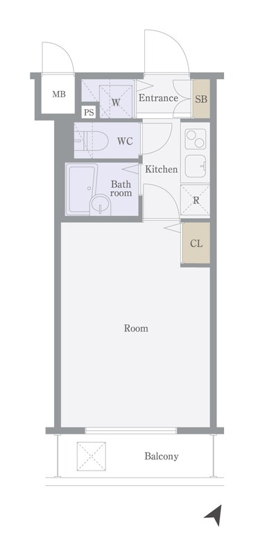 三田駅 徒歩7分 5階の物件間取画像