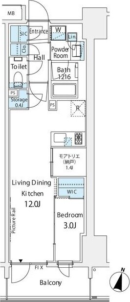 リビオ北品川リバーサイドテラスの物件間取画像