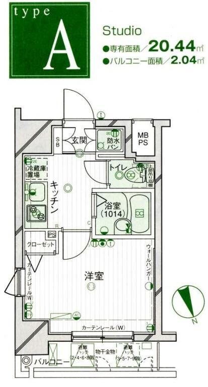 パークウェル麻布十番の物件間取画像