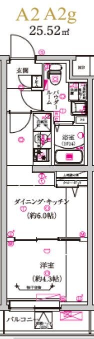 レガリス武蔵小山の物件間取画像