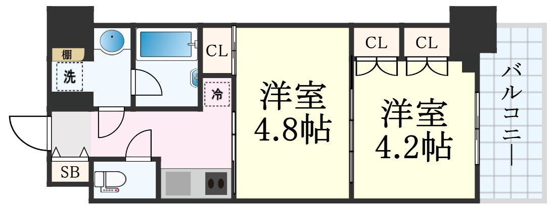 レジディア池尻大橋の物件間取画像