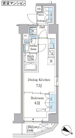 赤坂駅 徒歩3分 11階の物件間取画像