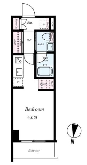 B CITY APARTMENT SHINAGAWA WESTの物件間取画像