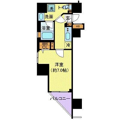 フェルクルール上野駅前の物件間取画像