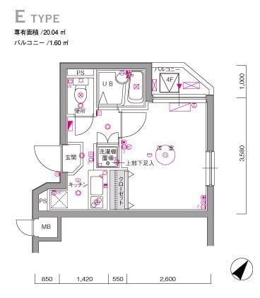 不動前駅 徒歩7分 3階の物件間取画像