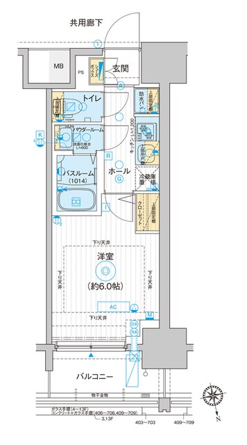 大森海岸駅 徒歩3分 10階の物件間取画像