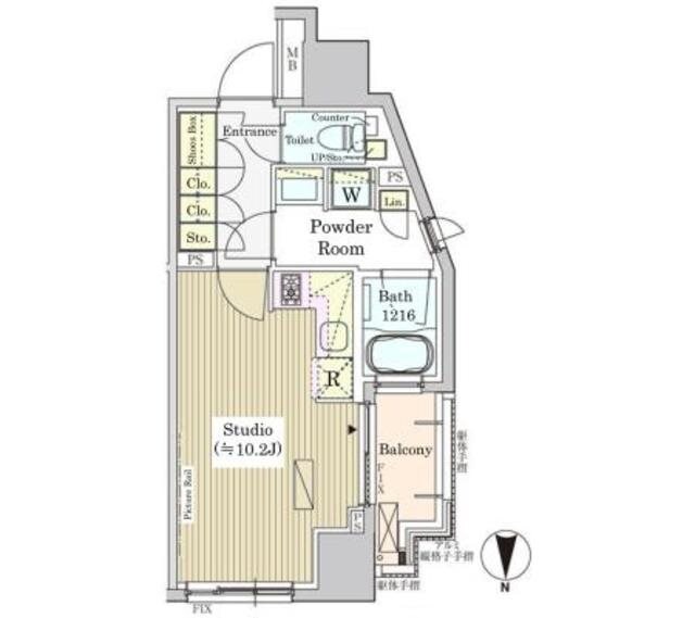 白金高輪駅 徒歩11分 9階の物件間取画像