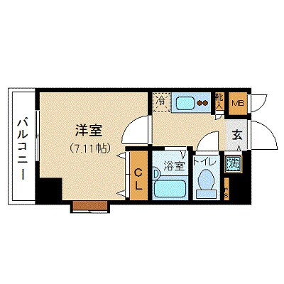 K＆W西新橋の物件間取画像