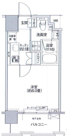 コスモグランス南品川の物件間取画像