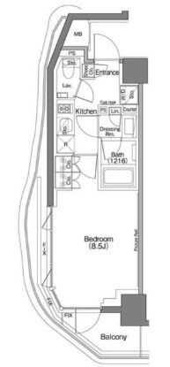 ザ・パークハビオSOHO祐天寺の物件間取画像