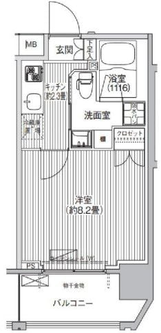 コスモグランス南品川の物件間取画像