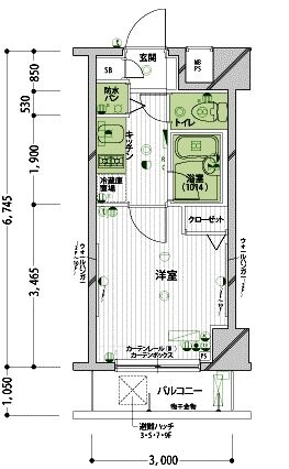 早稲田駅 徒歩7分 8階の物件間取画像