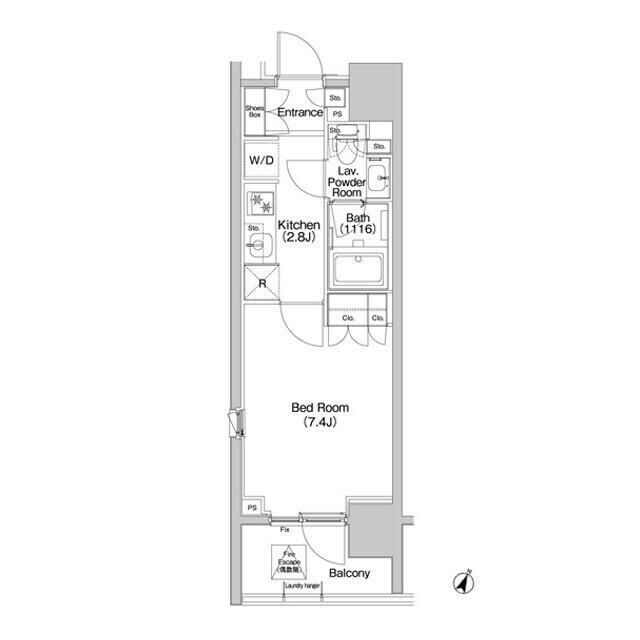 品川駅 徒歩11分 6階の物件間取画像