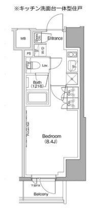 五反田駅 徒歩3分 4階の物件間取画像