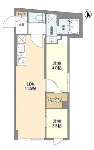 ウェルスクエア学芸大学Ⅱの物件間取画像