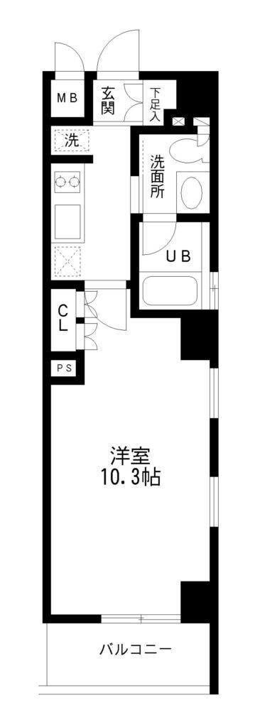 幡ヶ谷駅 徒歩5分 2階の物件間取画像