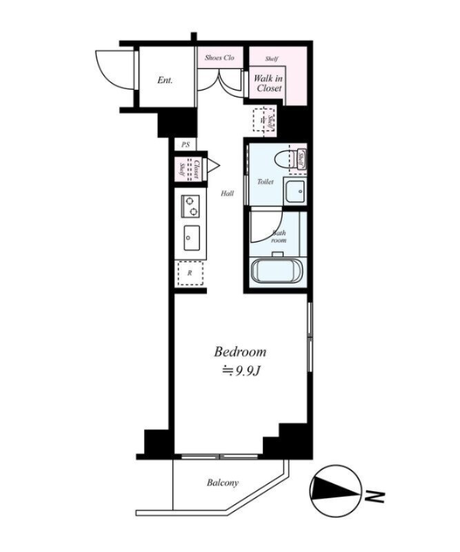 B CITY APARTMENT SHINAGAWA WESTの物件間取画像