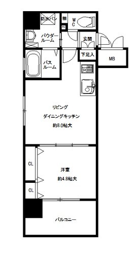 F・PARC西新の物件間取画像