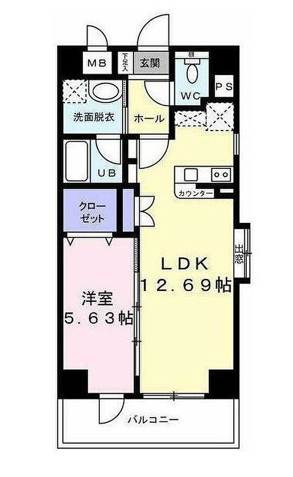 セゾンヒルズ赤坂の物件間取画像