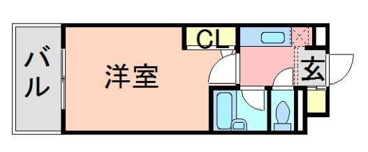 エスリード天神第２の物件間取画像