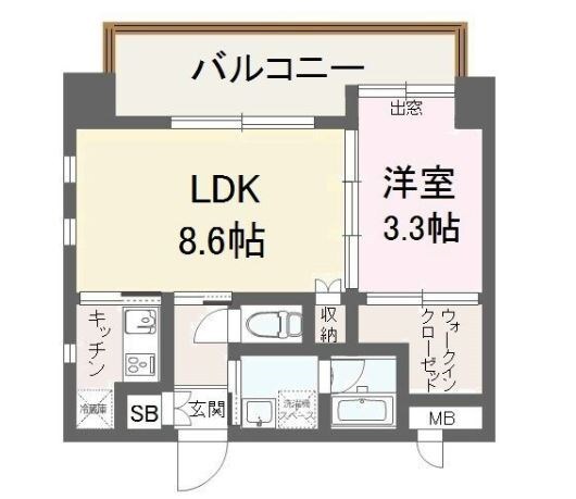 ヴィラ博丈下川端（旧：ヴィラージュ下川端の物件間取画像