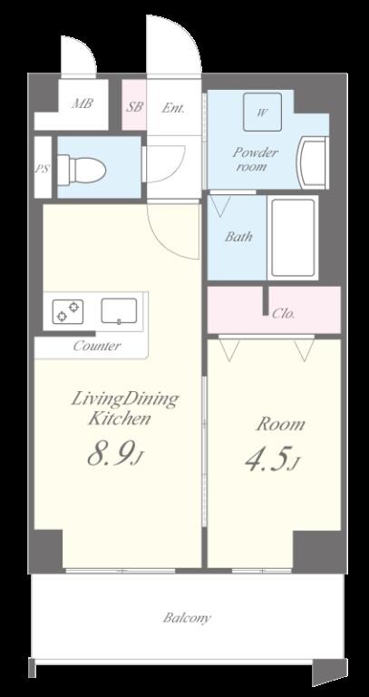 エルヴィータ箱崎の物件間取画像