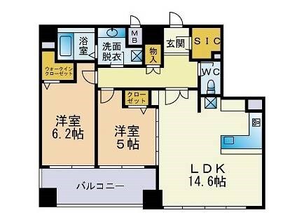 コンソラトゥール博多の物件間取画像