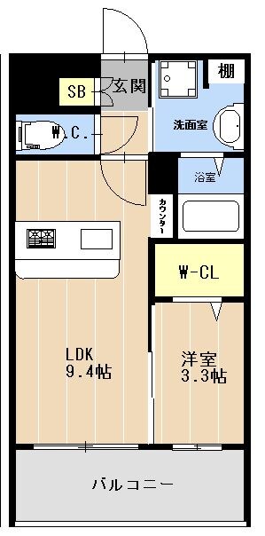 LIBTH竹下の物件間取画像