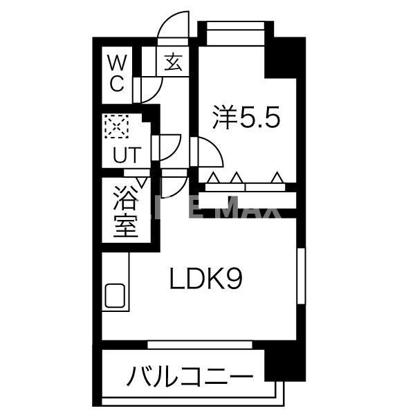 クロス天神南の物件間取画像