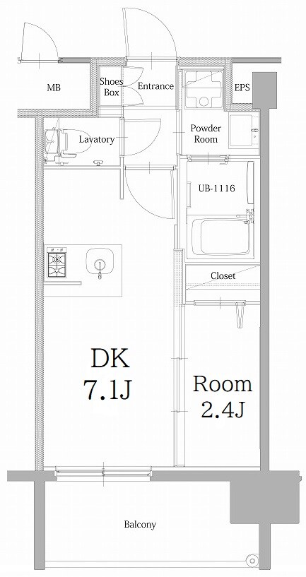 エンクレスト天神LINKの物件間取画像