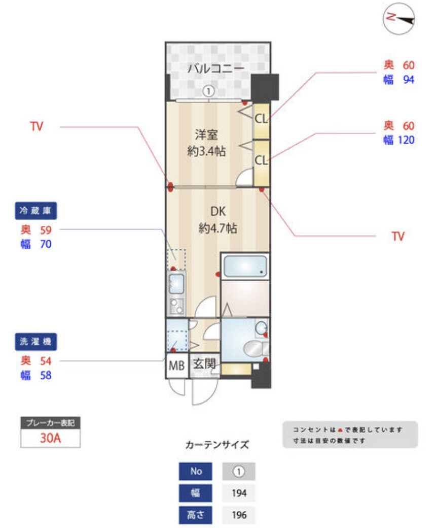 F・PARC西新の物件間取画像