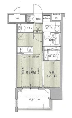 グランフォーレ博多ウォーターフロントの物件間取画像