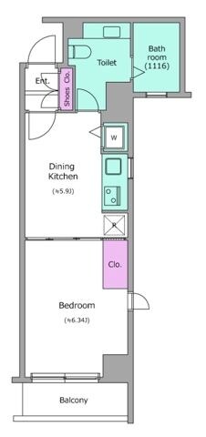 レジディア日本橋人形町の物件間取画像