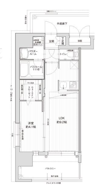 グランフォーレ博多駅東スタイルの物件間取画像