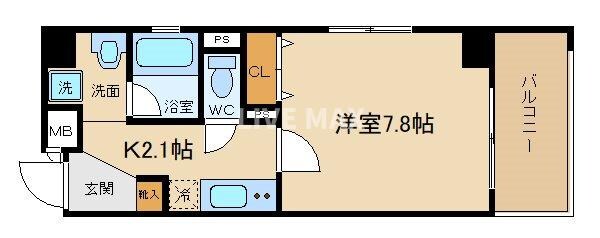 ベラジオ四条大宮Ⅱの物件間取画像