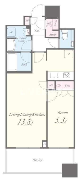 パークタワー勝どきサウスの物件間取画像