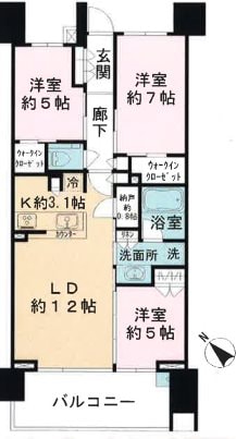 シティハウス西新ステーションコートの物件間取画像