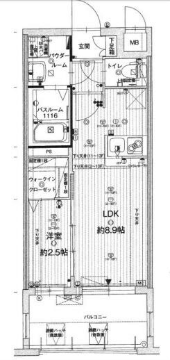 グランフォーレ博多駅東プレミアの物件間取画像