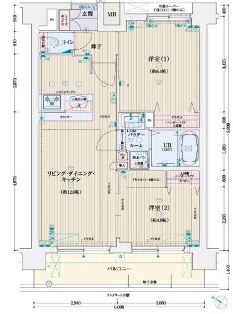 クリスタルグランツ京都西大路の物件間取画像